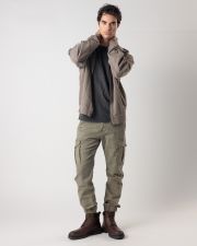 BROWN MEN'S ZIP-UP SWEATSHIRT