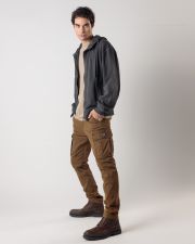 BLACK MEN'S ZIP-UP SWEATSHIRT