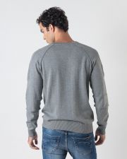 GREY MEN'S KNITTED SWEATER
