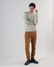 BEIGE MEN'S KNITTED SWEATER