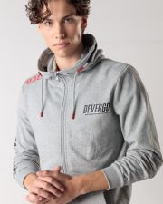 GREY MEN'S ZIP-UP SWEATSHIRT