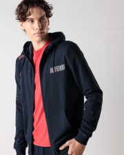 BLUE MEN'S ZIP-UP SWEATSHIRT