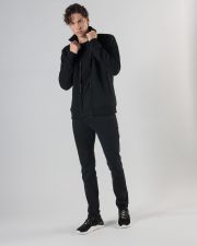 BLACK MEN'S ZIP-UP SWEATSHIRT