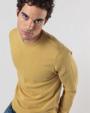 YELLOW MEN'S KNITTED SWEATER