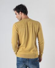 YELLOW MEN'S KNITTED SWEATER