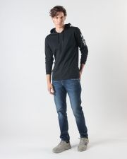BLACK MEN'S LONG-SLEEVED T-SHIRT