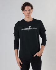 BLACK MEN'S LONG-SLEEVED T-SHIRT