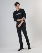 BLACK MEN'S LONG-SLEEVED T-SHIRT