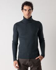 BLACK MEN'S KNITTED SWEATER