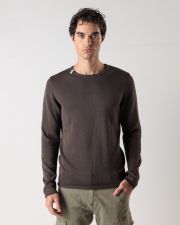 BLACK MEN'S KNITTED SWEATER