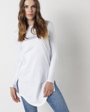 WHITE WOMEN'S PULLOVER DRESS