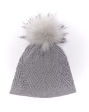 GREY WOMEN'S KNITTED HAT