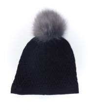 BLACK WOMEN'S KNITTED HAT