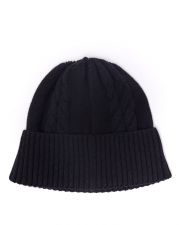BLACK WOMEN'S KNITTED HAT