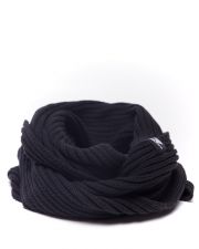 BLACK MEN'S KNITTED SCARF