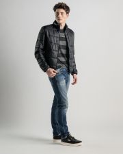 BLACK MEN'S TRANSITIONAL JACKET