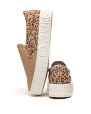 BROWN WOMEN'S SLIP-ON SHOES - HELIA