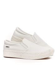 WHITE WOMEN'S SLIP-ON SHOES - HELIA