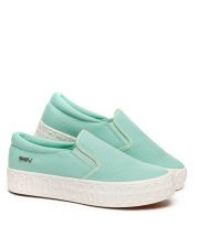 GREEN WOMEN'S SLIP-ON SHOES - HELIA