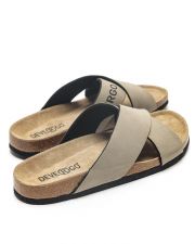 BEIGE MEN'S SLIDES - FELIX