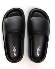 BLACK WOMEN'S SLIDES - KINGA