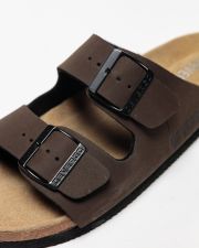 BROWN MEN'S LEATHER SANDALS - ALFRED