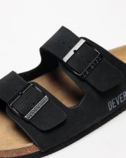 BLACK MEN'S LEATHER SANDALS - ALFRED