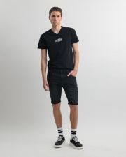 BLACK MEN'S JOGJEANS SHORTS