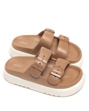 BROWN WOMEN'S SLIDES - SYDNEY