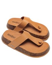BROWN WOMEN'S SLIDES - PATRICIA