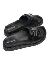 SILVER WOMEN'S SLIDES - CELINA