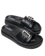 SILVER WOMEN'S SLIDES - CELINA