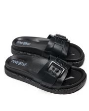 BLACK WOMEN'S SLIDES - CELINA