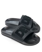 BLACK WOMEN'S SLIDES - CARAVELLA FROTTY
