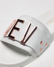 WHITE WOMEN'S SLIDES - CARAVELLA LETTERS