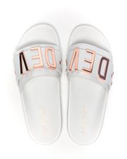 WHITE WOMEN'S SLIDES - CARAVELLA LETTERS
