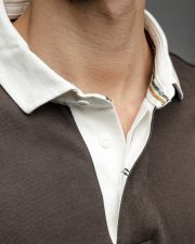 BROWN MEN'S LONG SLEEVE POLO SHIRT