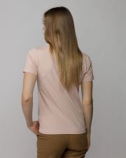 PINK WOMEN'S V-NECK SHORT SLEEVE T-SHIRT