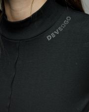 BLACK WOMEN'S LONG SLEEVE TURTLENECK T-SHIRT