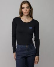 BLACK WOMEN'S LONG SLEEVE T-SHIRT