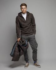 BROWN MEN'S HOODED SWEATER