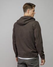 BROWN MEN'S HOODED SWEATER