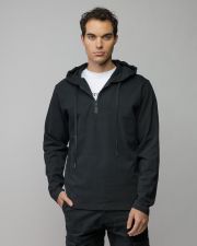 BLACK MEN'S HOODED SWEATER