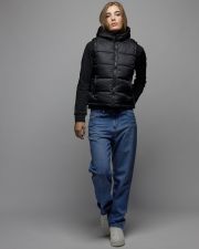 BLACK WOMEN'S HOODED VEST