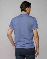 BLUE MEN'S SHORT SLEEVE POLO SHIRT