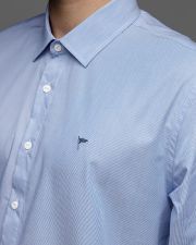 BLUE MEN'S COTTON SHIRT