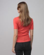 CORAL WOMEN'S SHORT SLEEVE TURTLENECK T-SHIRT