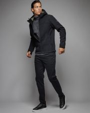 BLACK MEN'S TRANSITION COAT