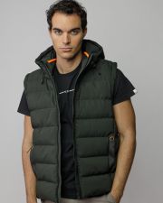 KHAKI MEN'S HOODED VEST