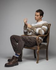 BROWN MEN'S SIDE POCKET PANTS